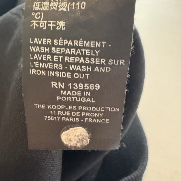 $220 The Kooples Paris France Sweatshirt Size Small Embroidered Skull Smiley - Picture 7 of 8